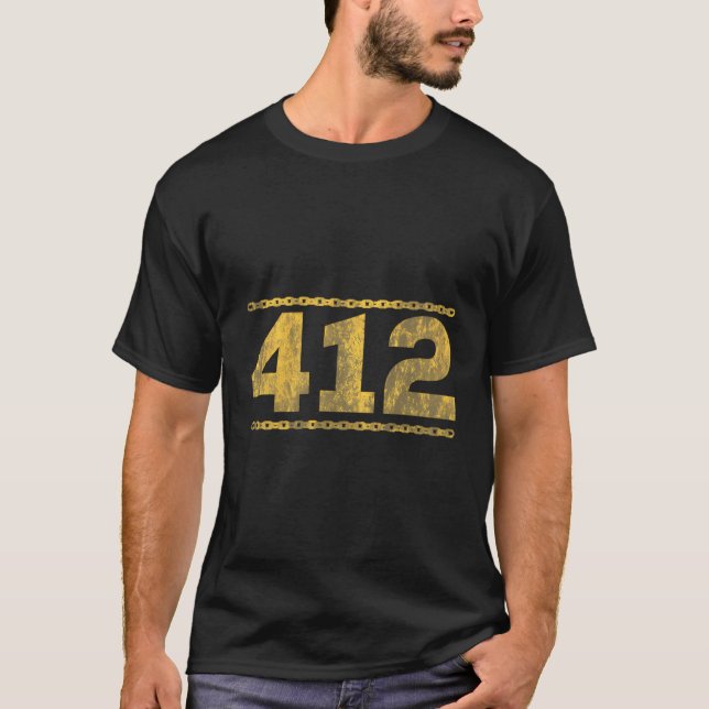412 Sprickad kedja T-Shirt Pittsburgh (Framsida)