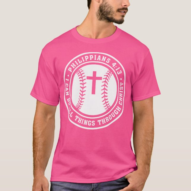 413 Christian Baseball Kor Jesus Sav T Shirt (Framsida)