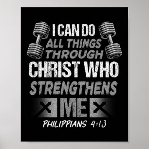 413 Christian Jesus Bodybuilding Weigh Poster
