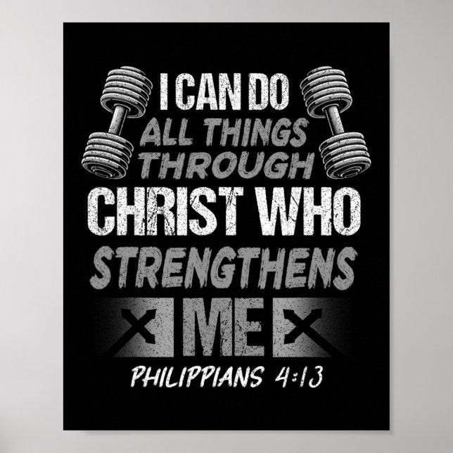 413 Christian Jesus Bodybuilding Weigh Poster (Framsidan)