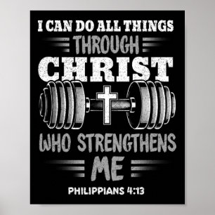 413 Christian Jesus Bodybuilding Weigh Poster