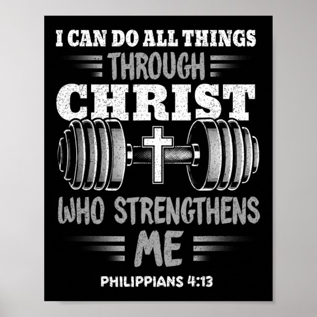 413 Christian Jesus Bodybuilding Weigh Poster (Framsidan)