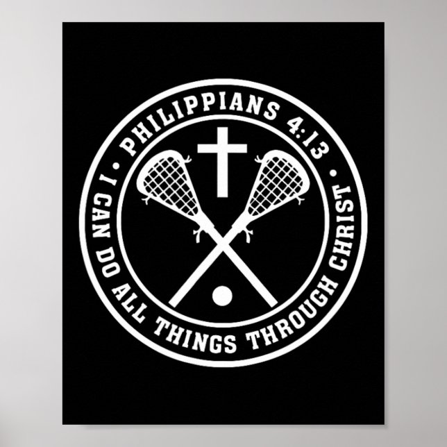 413 kristna Lacrosse Kor Jesus Sav Poster (Framsidan)