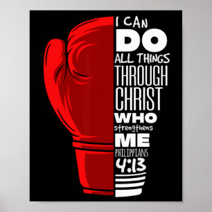 413 Religiösa Boxing Funny Christian B Poster