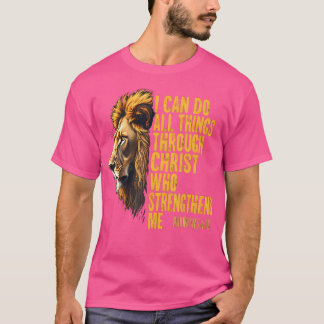 413 Religiösa Lejon Strengthens Christi T Shirt
