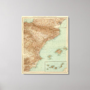 4142 Spanien, Portugal, Östra Canvastryck