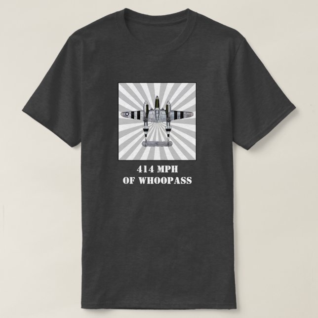 414 MPH av underart - P-38 Blixt T Shirt (Design framsida)