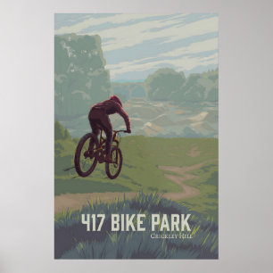 417 Bike Park Mountainbike-resor Reklamplanscher Poster