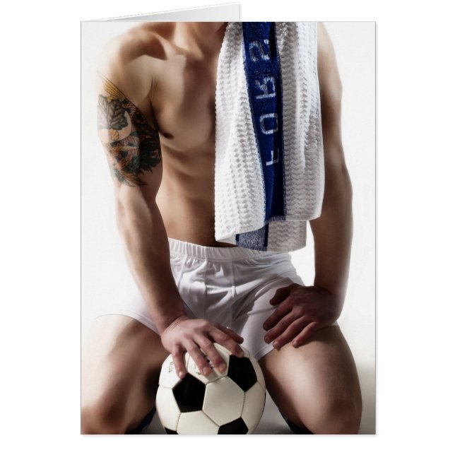41873a Fotboll Jock Hälsningskort (Framsidan)