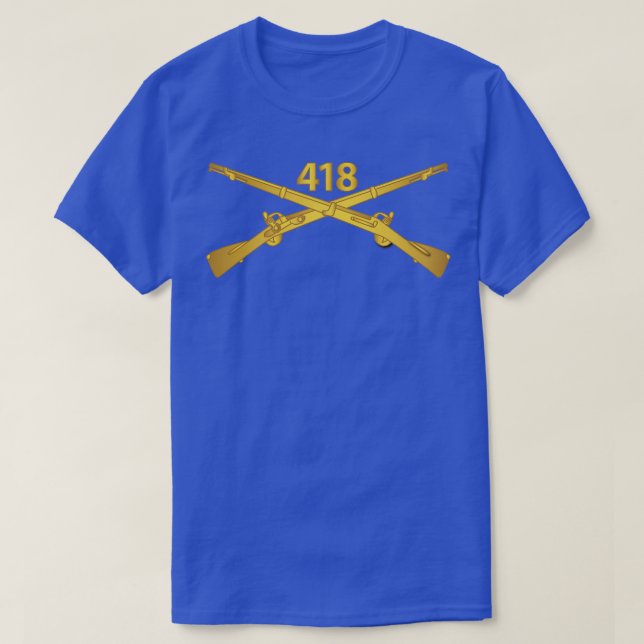 418:e infanteriregimen Gren två X T Shirt (Design framsida)