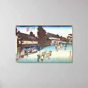 41. 鳴 宿, 広 重 Narumi-juku, Hiroshige, Ukiyo-e Canvastryck