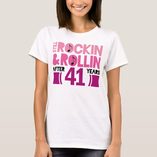 41:a årsdagen av Bröllop Gift T-shirt (Framsida)