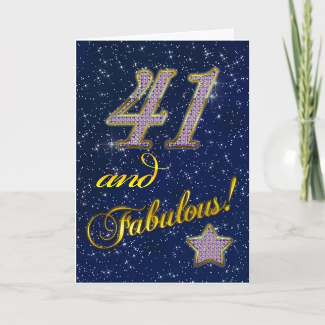 41:a årsdagen för någon Fabulous Kort (Framsida)