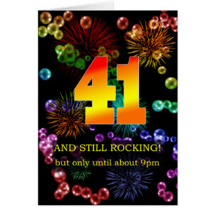 41:a födelsedag ännu i rakning hälsningskort