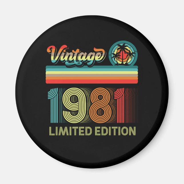 41:a födelsedag Dekoration Manar 41 Ålder 1981 Magnet (Framsidan)