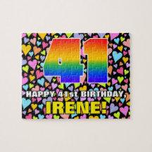 41:a födelsedag - Roligt, hjärtklappning + "41"