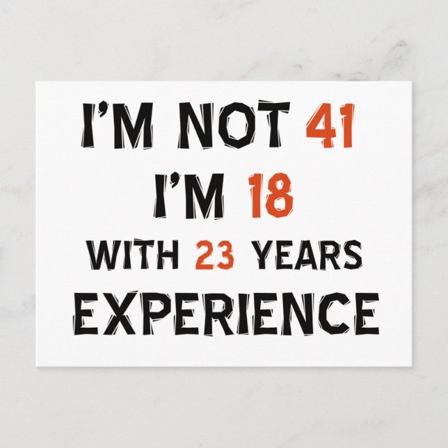 41:a födelsedag vykort (Framsida)