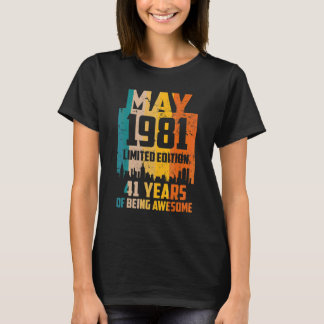 41:a födelsedagen 41 år Fantastisk sedan maj 1981 T Shirt