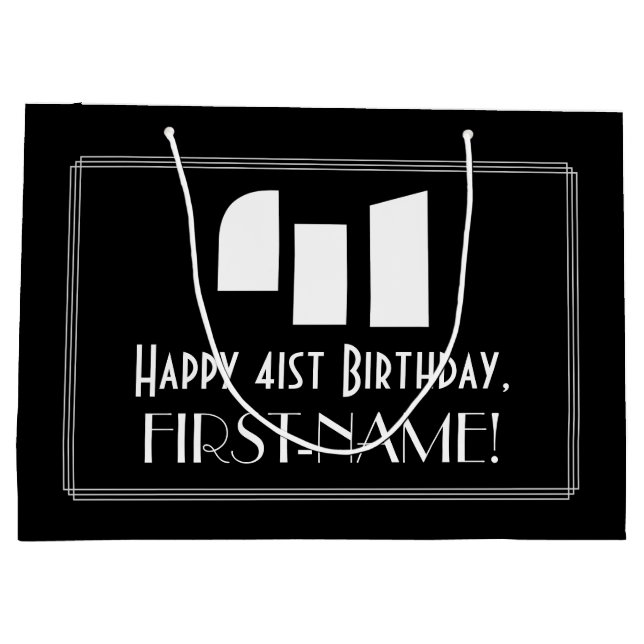 41:a födelsedagen ~ Art Deco Inspired Titta "41" + (Baksidan)