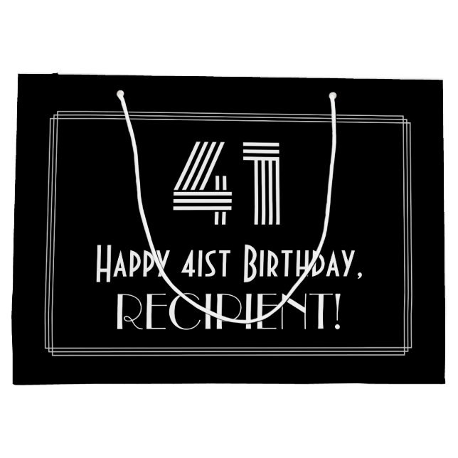 41:a födelsedagen - Art Deco Inspired Titta "41" o (Baksidan)