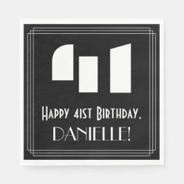 41:a födelsedagen: Art Deco Inspired Titta "41" + Pappersservett