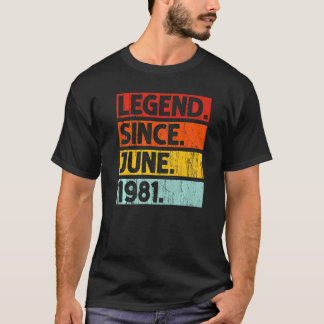 41:a födelsedagsdagen sedan juni 1981 41 år gammal t shirt