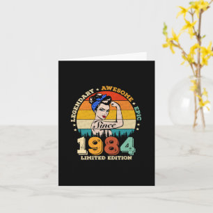 41 Ålderdag 1984 Vintage 41:a födelsedagen Kvinnor Kort