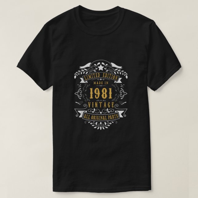 41 år gammal 41:a födelsedag född 1981 Manar W T Shirt (Design framsida)