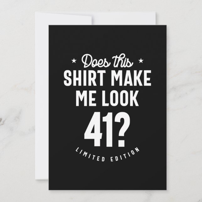 41 år gammal - 41:a födelsedagsgyttjaren tack kort (Framsida)