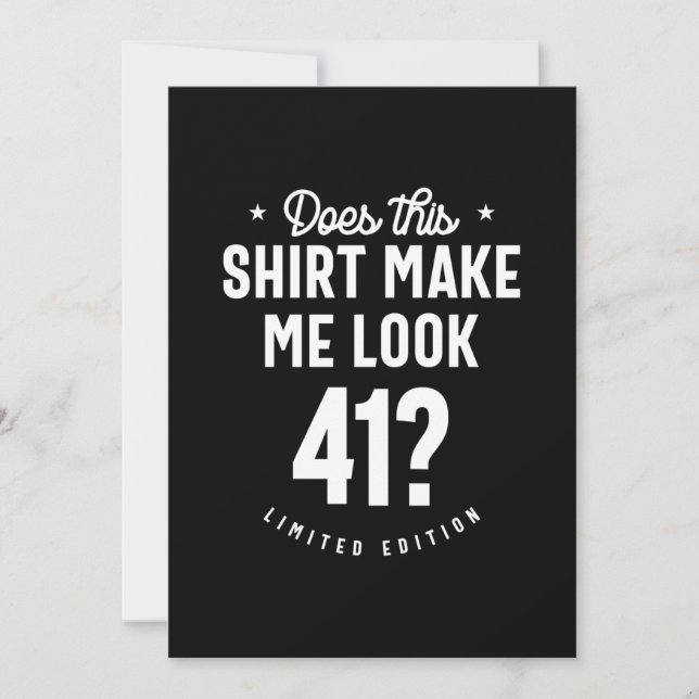 41 år gammal - 41-årspresent rolig present inbjudningar (Framsida)