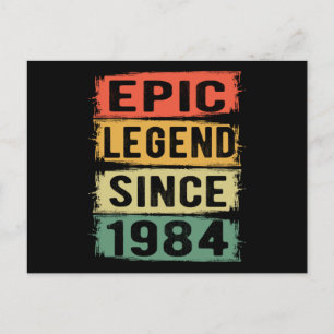 41 år gammal Födelsedag 1984 Episk Legend 41-årsda Vykort