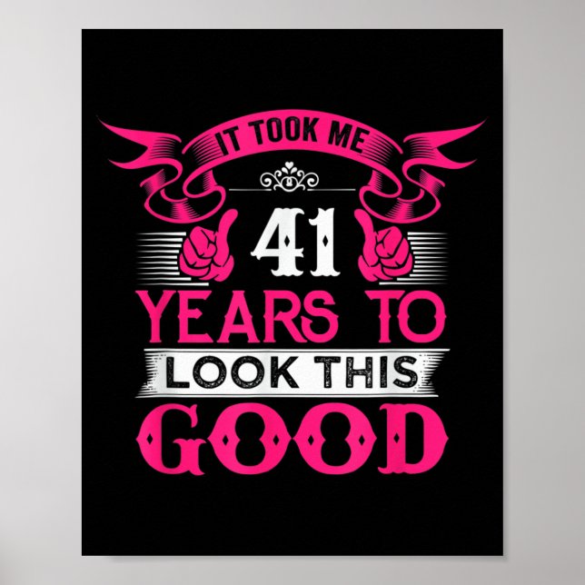 41 år gammal födelsedags rolig citat grafik 41:a poster (Framsidan)