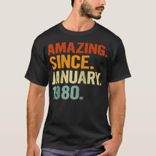 41 år gammal Retro Birthday Gift Fantastisk sedan T Shirt