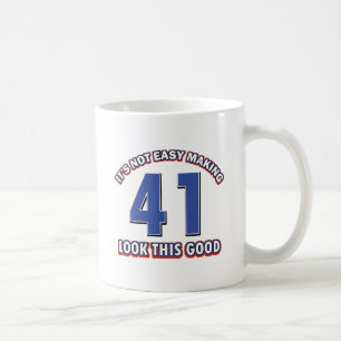 41 år gammala födelsedagdesigner kaffemugg