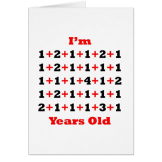 41 år röd gammal Blk Hälsningskort