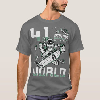 41 år ut ur denna värld, 41:a Skaterna på födelsed T Shirt