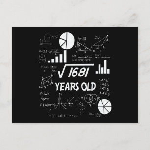 41 Årig Födelsedag Matematiklärare 41-årspresent Vykort