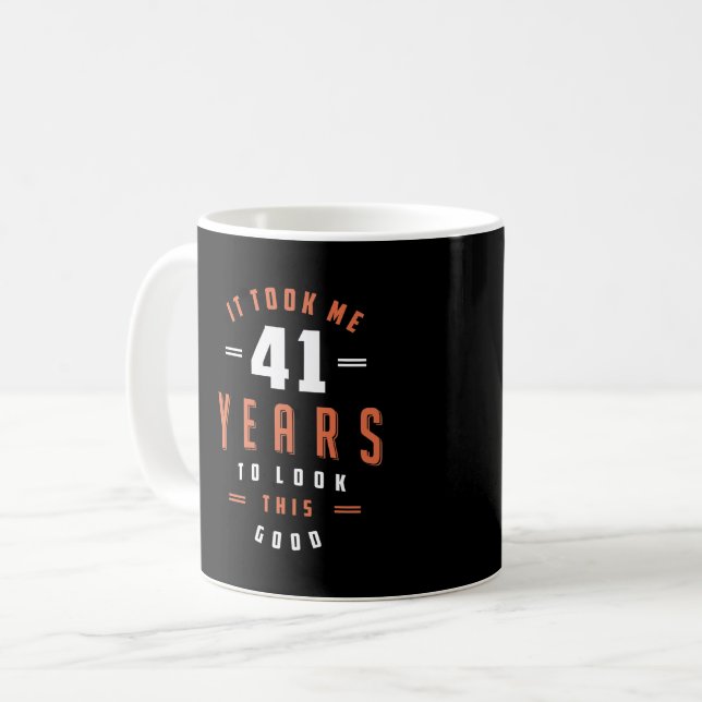 41 ÅRS Åldersgåva Kaffemugg (Framsida vänster)