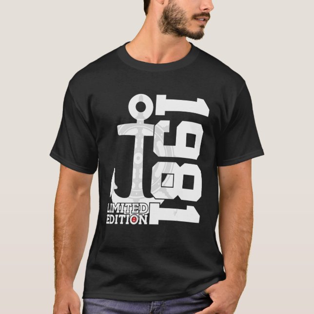 41 års kapacitet 1981 Sailor 41:a födelsedagen T Shirt (Framsida)