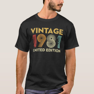 41 års Vintage för gamla gåvor 1981 Begränsad Edit T Shirt