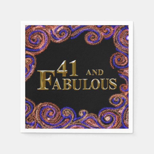 41-årsdag  pappersservett (Framsidan)