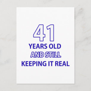 41-årsdesign vykort