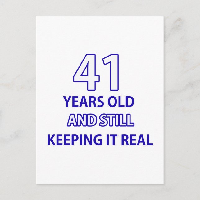 41-årsdesign vykort (Framsida)