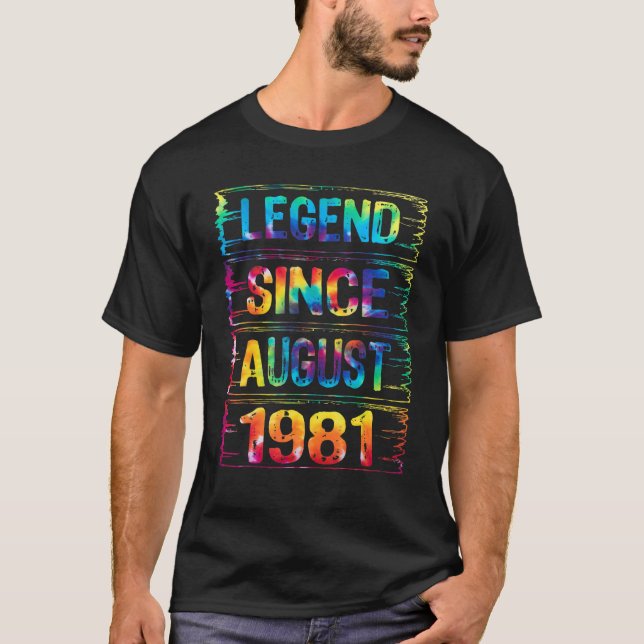41 augusti 1981 41:a födelsedagen t shirt (Framsida)