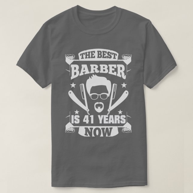 41:e födelsedag Barber 41 år Barbershop T Shirt (Design framsida)