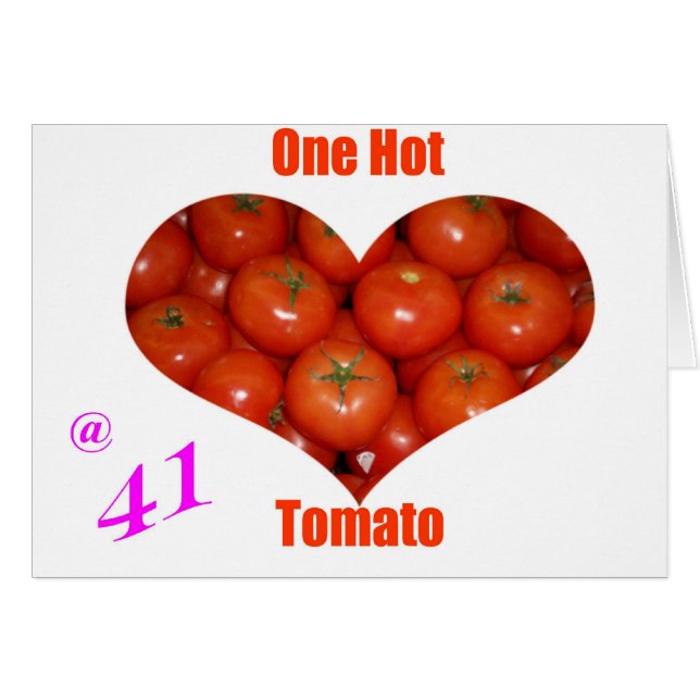 41 En Hett Tomato Hälsningskort (Framsidan Horizontal)