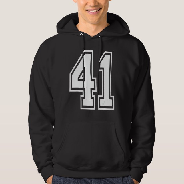 41 Födelsedagsstudienummer Hoodie (Framsida)