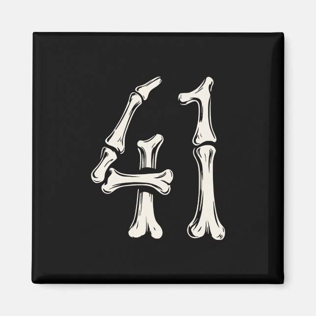 41 Meme Halloween Skeleton 4 1 Meme Funny Forty On Magnet (Framsidan)