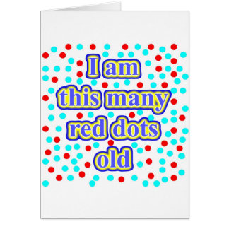 41 rött pricker gammalt hälsningskort