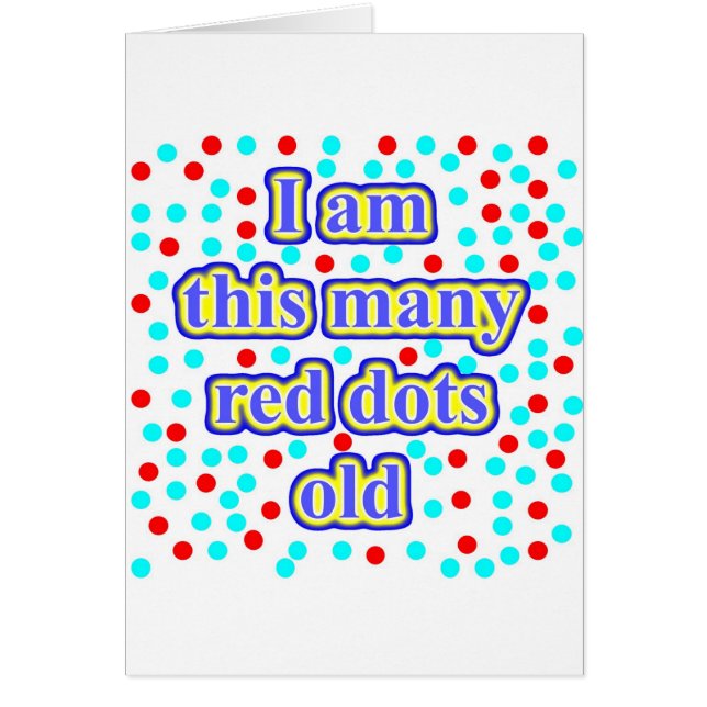 41 rött pricker gammalt hälsningskort (Framsidan)